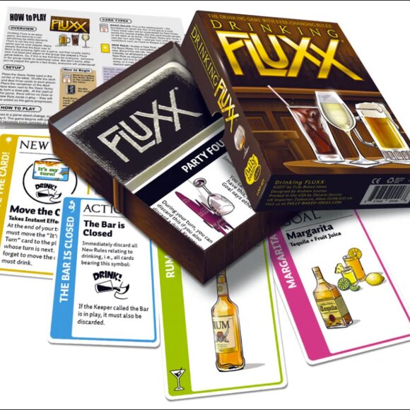 Looney Labs Drinking Fluxx Card Game - Adult Card Games Couples Gifts Fun Party - Picture 2 of 2